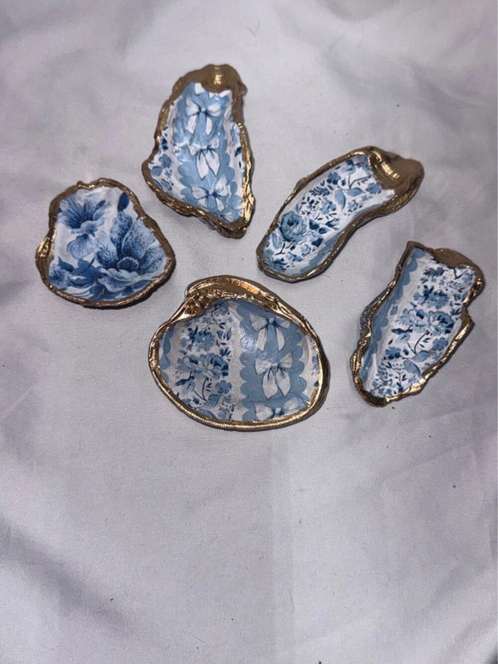 Handmade clam/oyster trinket dishes set *Seconds*